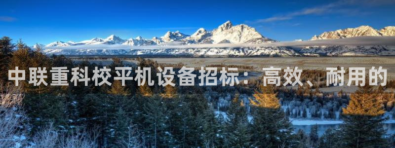 威九国际FF：中联重科校平机设备招标：高效、耐用的