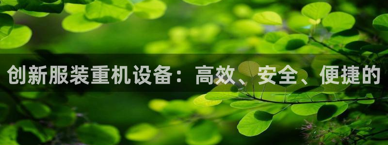 威九国际66m66模式视频：创新服装重机设备：高效、安全、便