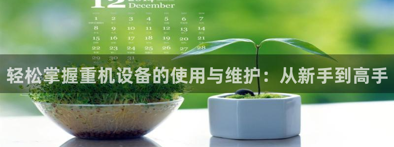 威九国际的金融服务怎么样：轻松掌握重机设备的使用与维护：从新