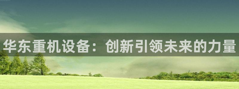 威九国际网站进入产品分类：华东重机设备：创新引领未来的力量