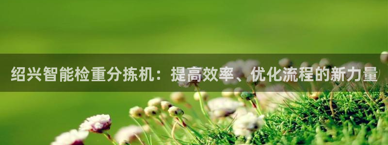 威九国际w98：绍兴智能检重分拣机：提高效率、优化流程的新力