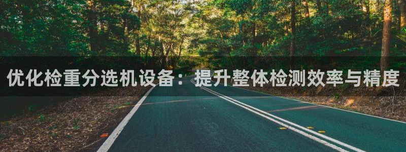 威九国际官方下载：优化检重分选机设备：提升整体检测效率与精度